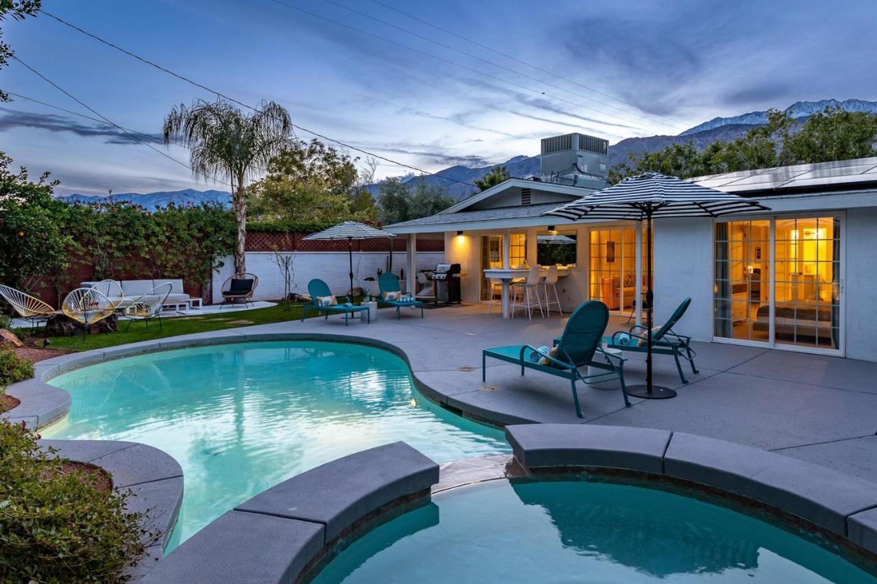 Serene 4 Bed 3 Bath Heated Pool Natural Backyard Heart Of Palm Springs Dış mekan fotoğraf